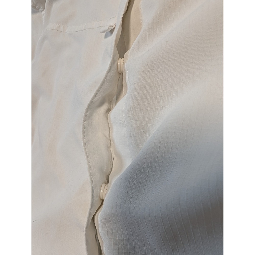 Patagonia Women Long Sleeve Snap Front Fishing Hiking Shirt 10 White Ripstop - Picture 8 of 11